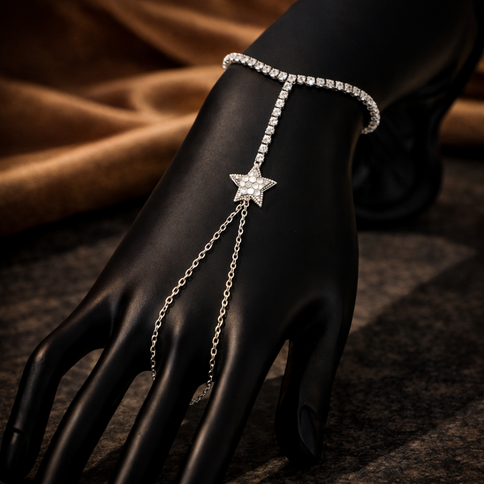 Zirkon Taşlı Yıldız Figürlü Su Yolu Şahmeran Bileklik