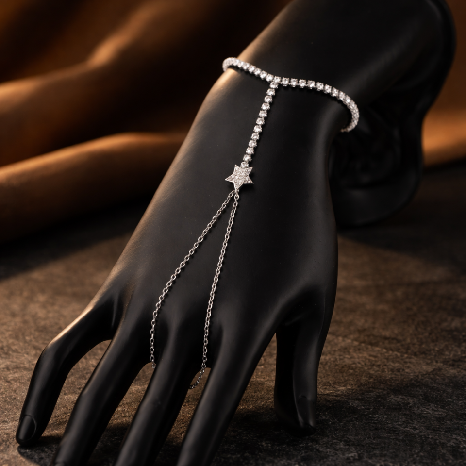 Zirkon Taşlı Yıldız Figürlü Su Yolu Şahmeran Bileklik