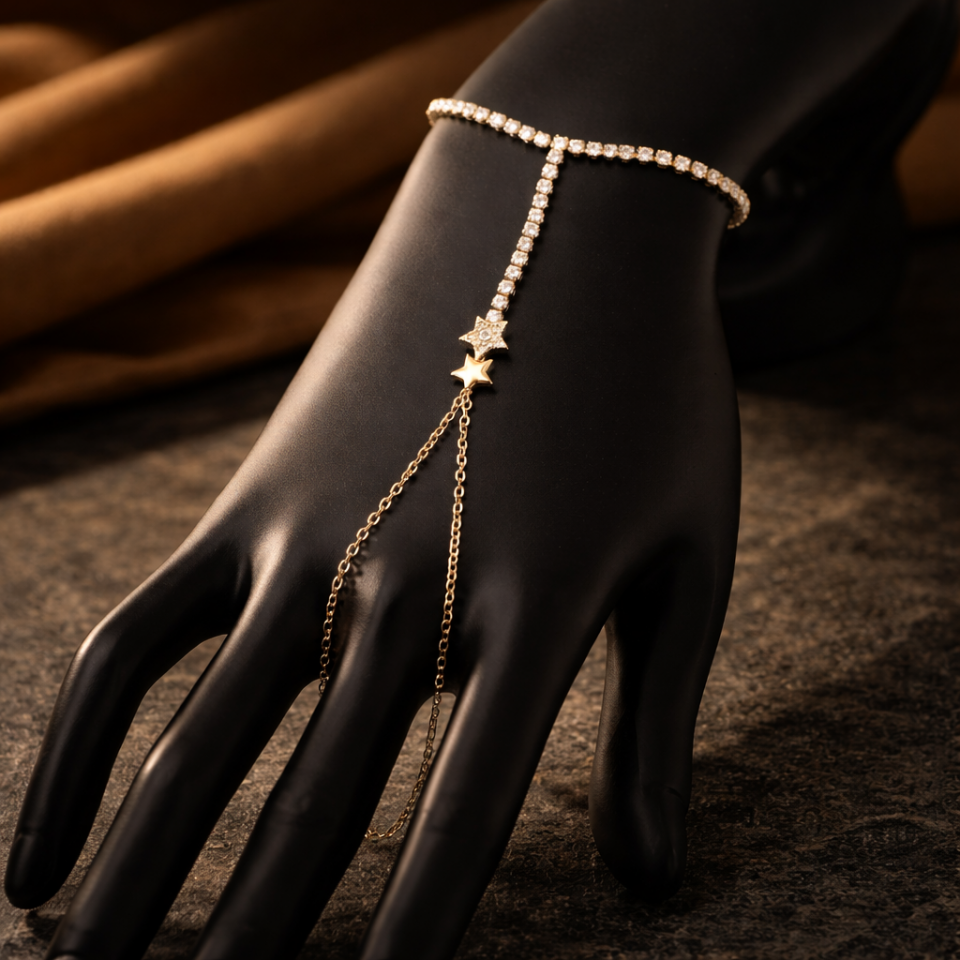 Zirkon Taşlı Yıldız Figürlü Su Yolu Şahmeran Bileklik