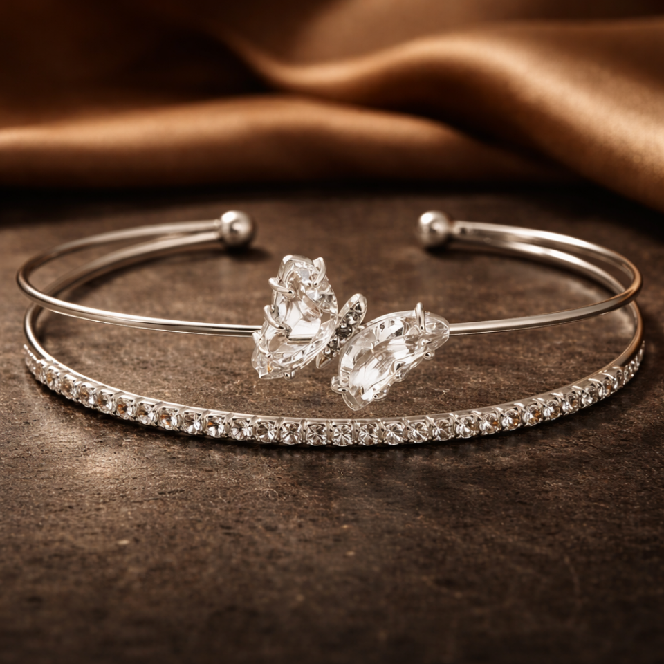 Zirkon Taşlı Kelepçe