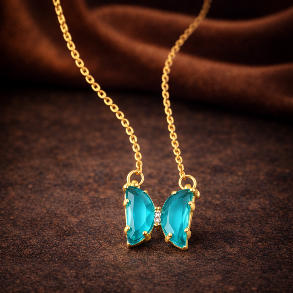 ÇELİK KELEBEK KOLYE