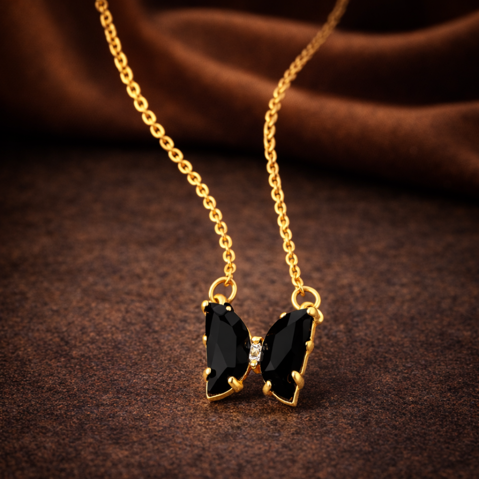 ÇELİK KELEBEK KOLYE