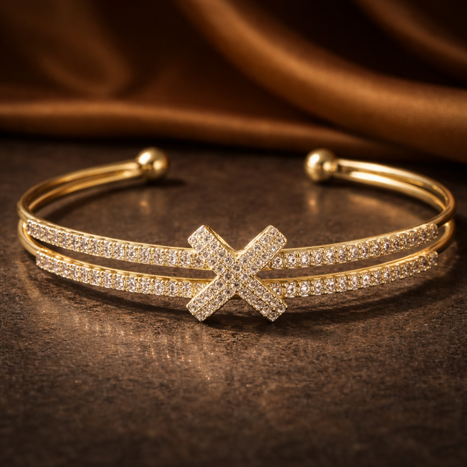 Zirkon Taşlı Kelepçe