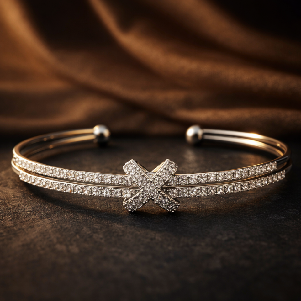 Zirkon Taşlı Kelepçe