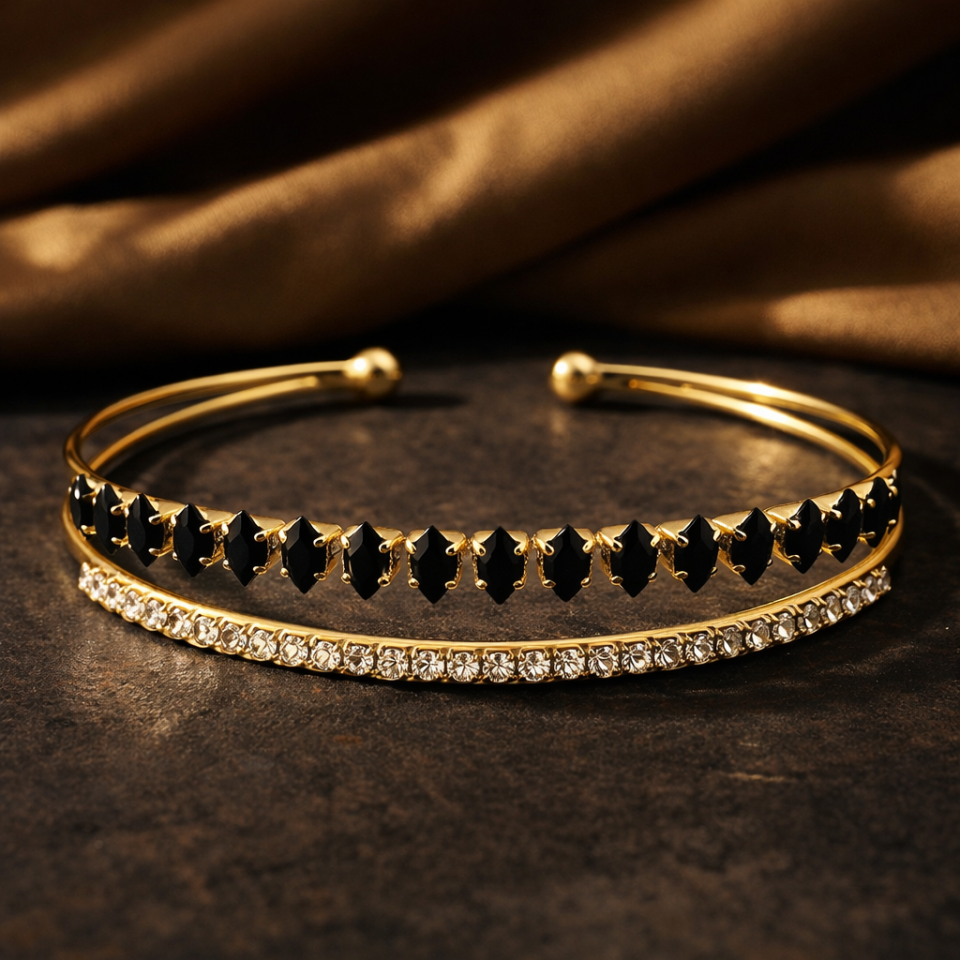 Zirkon Taşlı Kelepçe