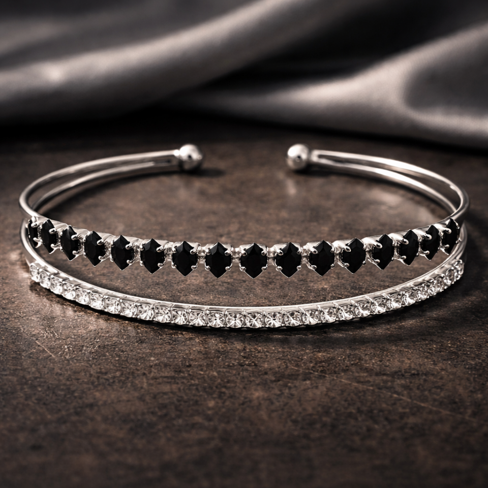 Zirkon Taşlı Kelepçe