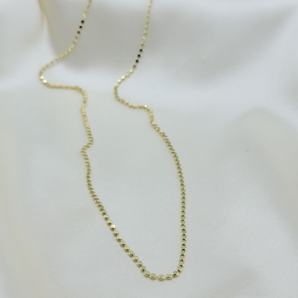 VIP İNCE EZME TOP KOLYE (90+5cm)