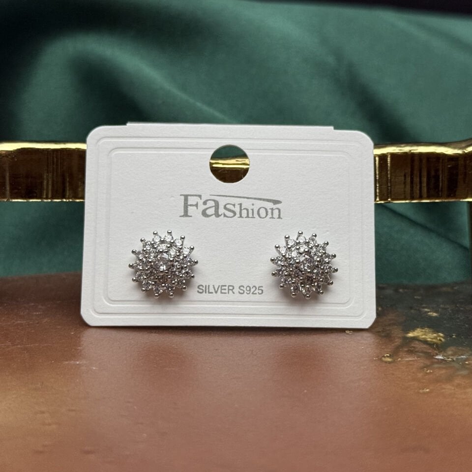 Zirkon Taşlı Güneş Işıltı Çıtır Küpe