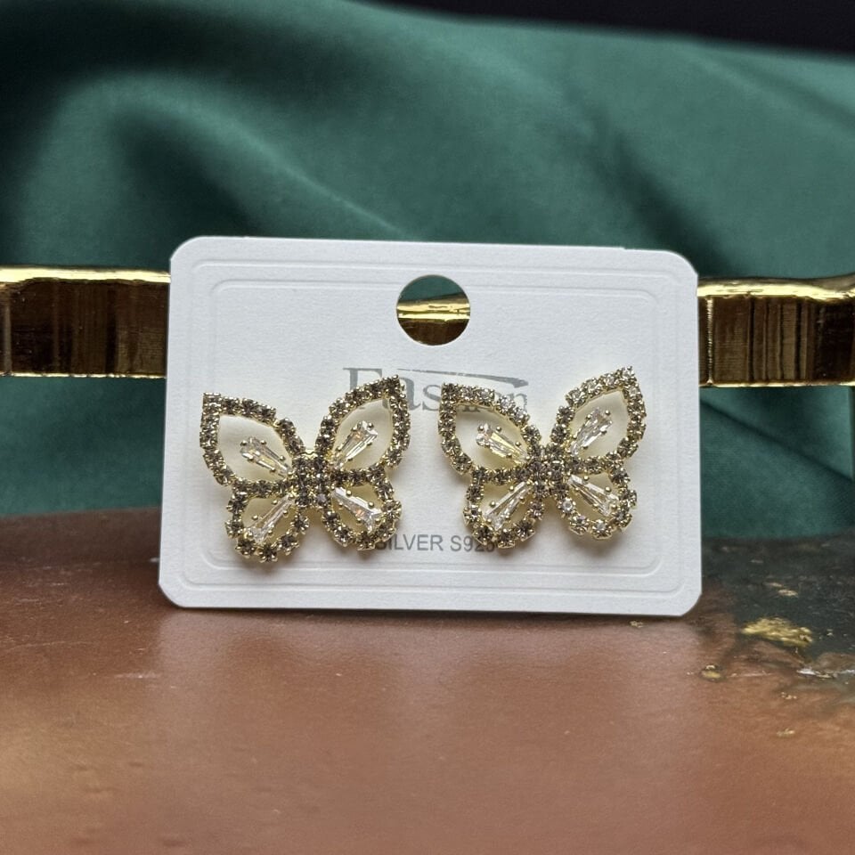 Zirkon Yonca Sallantılı Çıtır Küpe